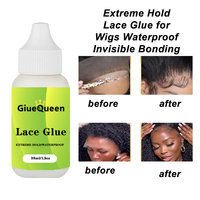 Colle pour perruque Lace Wig 38ml imperméable pour perruque Lace Front/Toupee/Fermeture/Extension de cheveux et dissolvant Colle adhésive super collante