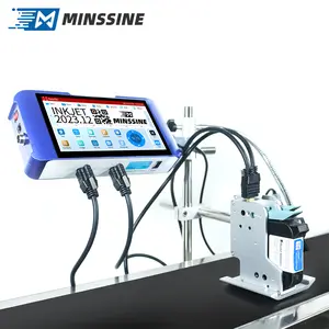 Nueva impresora de inyección de tinta térmica en línea de 12,7mm, impresora de fecha de caducidad, máquina de impresión industrial, impresora de inyección de tinta portátil