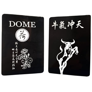 PP PE ABS POM PBT TPU PC용 DOME 레이저 마킹 마스터배치 - 검정 성형 부품에 흰색 레이저 마킹 - Product Image 1