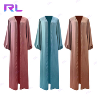 Robe en satin de soie multicolores pour femmes, robe personnalisée Abaya, robe musulmane pour femmes, Abaya élégante de Dubaï, Abaya de luxe pour femmes arabes
