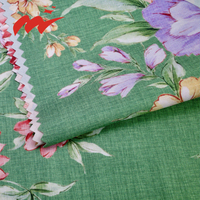 Tissu floral pour robe chemisier Mingo, design personnalisé, doux, 100D, extensible dans quatre sens, polyester et élasthanne, tissé, impression numérique, motif floral intégral