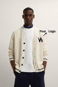 <span class=keywords><strong>Cardigan</strong></span> da Uomo con Ricamo Personalizzato di Alta Qualità Maglione da Uomo in Misto Lana Lavorato a Maglia con Bottoni - Product Image 2