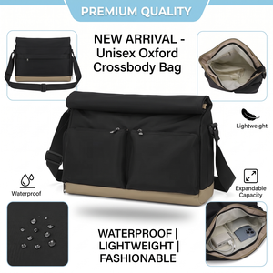 Sac bandoulière unisexe Oxford à enroulement, élégant, imperméable, pour usage quotidien et voyage - Product Image 1