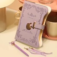 Carnet secret A5 verrouillable avec couverture en cuir PU, cadenas en forme de cœur, 360 pages lignées, papier sans acide, coins arrondis, logo personnalisé