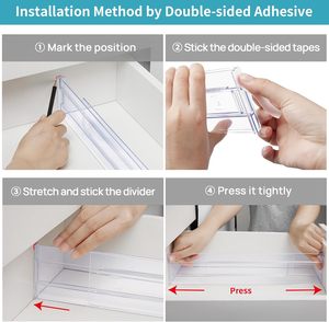 Big and <b>Deep</b> Drawer Clear Expandable Drawer Organizers Separator Adjustable Drawer Dividers <b>Shelf</b> - Product Image 3