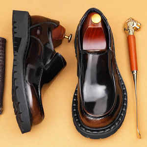 Botas de Vestir de Cuero Vacuno Originales para Hombre 2025, Impermeables, Transpirables, Diseño de Punta de Ala, Casuales, de Negocios, Formales, para Oficina, Trabajo, Boda - Product Image 1