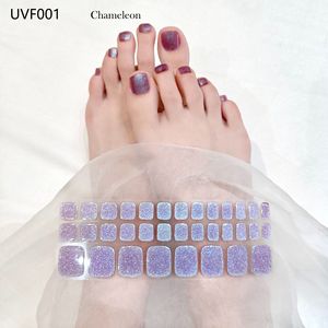 34 Piezas/Caja de Adhesivos de Gel UV 3D Semi-Curados No Tóxicos para Uñas de los Pies, Resistentes al Agua, 34 Piezas/Caja de Tiras de Gel Semi-Curadas - Product Image 4