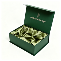 Boîte d'emballage magnétique pliable de luxe grande capacité pour perruques longues et extensions capillaires, boîtes de marque professionnelles avec inserts