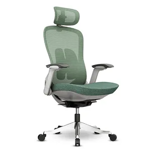 Kursi Gaming ergonomis, kursi kantor eksekutif, rapat, punggung tinggi, ergonomis, mengangkat kain jaring mewah dengan roda