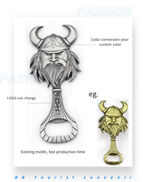 2023 cadeaux souvenirs personnalisés de haute qualité souvenir Viking nordique personnalisé ouvre-porte-clé et réfrigérateur en alliage de zinc