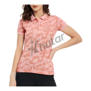 Polos ajustados de algodón con logotipo bordado para mujer - Product Image 1