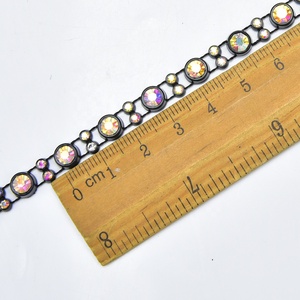 Nhựa Màu Đen Cup Rhinestone Chuỗi Dải Strass Chuỗi Pha Lê Kim Cương Cắt Tỉa Cho Vá Túi Quần Áo Trang Trí - Product Image 2