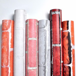 <span class=keywords><strong>Papier</strong></span> <span class=keywords><strong>peint</strong></span> auto-adhésif épais en PVC WBX, imperméable, résistant à l'humidité, motif brique grain de <span class=keywords><strong>bois</strong></span> moderne pour salon et <span class=keywords><strong>chambre</strong></span> à coucher - Product Image 1