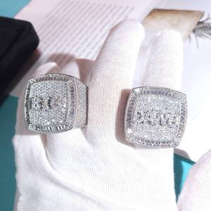 Bague de luxe personnalisée en argent sterling 925 avec diamant de laboratoire taille brillant rond, qualité VVS, bijou de mode haut de gamme, cadeau pour tous - Product Image 3