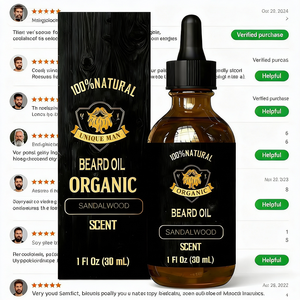 Olio per la Crescita di <span class=keywords><strong>Capelli</strong></span> <span class=keywords><strong>e</strong></span> <span class=keywords><strong>Barba</strong></span> 100% Organico, Etichetta Privata, 30 ml 50 ml, Olio per <span class=keywords><strong>Barba</strong></span> da Uomo - Product Image 5