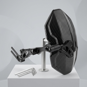 Einstellbare Faux Carbon Fiber Aluminium legierung Motorrad und Fahrrad Heck kotflügel Regenschutz - Product Image 1