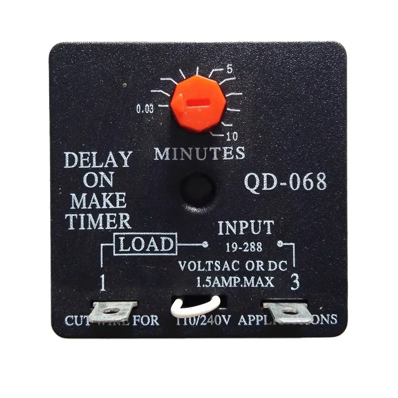Gecikme yapmak zamanlayıcı 0.03-10 mins ayarlanabilir QD-068 kapalı gecikme zamanlayıcı zaman gecikme anahtarı