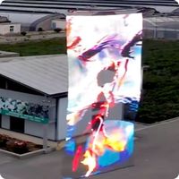 FlyingLEDScreenDrone karpet layar LED magis bercahaya kain tanda iklan LED lembut karpet ajaib dan selimut