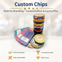 Jetons de poker en céramique personnalisés avec logo imprimé UV, vente en gros, légers et colorés, pour jeux de casino