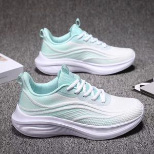 Zapatos Deportivos de Primavera y Otoño para Mujer, Transpirables, Ligeros, Casuales, para Correr, con Tacón Medio, Suela Plana, Blanco y Rosa - Product Image 3