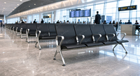 Chaise d'attente pour espaces publics, siège d'attente d'hôpital avec table latérale, chaises d'attente d'aéroport 3/4/5 places avec chargeur USB