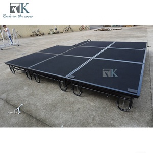 Black Carpeted Finish <b>Stage</b> <b>Platform</b> Folding Detachable <b>Platform</b> <b>Stage</b> - Product Image 6