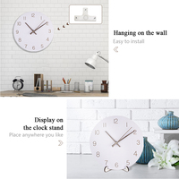 Jam dinding Mdf kayu kustom sederhana Promosi 12 inci Klasik Murah