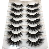 Cils artificiels MustSea Pingdu, faux cils en vison, effet œil de chat, 18 mm, longs et légers, volume 5D 8D 10D, bandes de cils artificiels, lot de 7 paires