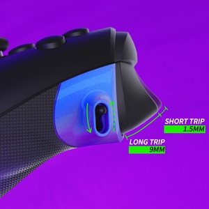 Agarraderas Laterales de Goma FLEXOR Azul Camaleón Púrpura + Kit de Parada de Gatillo Inteligente para Control de Xbox Series X S - Product Image 5