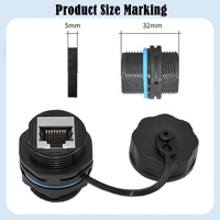 Connecteur industriel RJ45 IP68 étanche pour montage mural, coupleur LAN blindé CAT6 femelle-femelle, adaptateur Ethernet extérieur