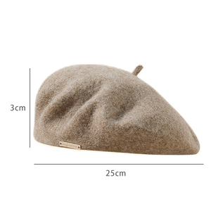 Luxury Wool French <b>Beret</b> Classic Artist Hat Available in 12 Colors Stylish Fashion Accessory for Women and Men - Product Image 3