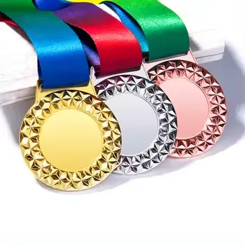 Пользовательские чистые лазерные медали всех размеров Подарочная коробка медаль лента корсажная лента наклейки металлические спортивные медали на заказ