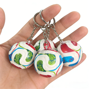 Llavero de Balón de Fútbol de Goma Elástica con Logotipo Personalizado, Diseño de Dibujos Animados en Acero Inoxidable, Regalo Duradero y No Tóxico - Product Image 5