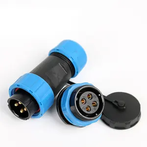 SP21 IP68 Waterproof Docking Aviation Cable Connectors 30A 4cores Waterproof Aviation Plug Connector