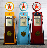 Modelo de Gasolinera Vintage Hecho a Medida, Dispensador de Metal, Accesorios de Fotografía, Decoración de Metal para Bares y Cafeterías