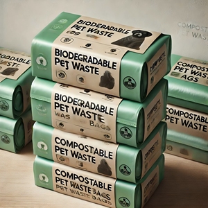 Eco-Friendly <b>Compostable</b> Dog Poop Bags Biodegradable Fiber Waste Disposal Bags Sustainable & Plastic-Free for Pets - Product Image 2