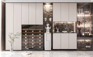 Buffet de luxe en bois massif personnalisé pour salon et restaurant - Product Image 2