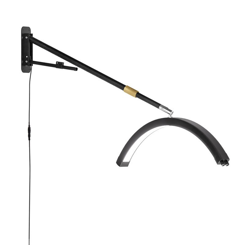 New 23inch LED Half Moon Light Studio Light Wall Stand Tripod Cantilever Beauty Lamp Ceiling Eyelashes Nail Tattoo Salon Light