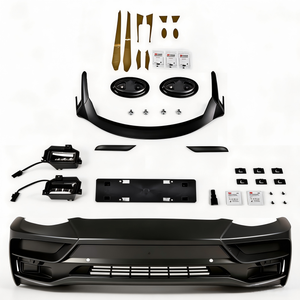 Spoiler Anteriore Nero Lucido Stile <span class=keywords><strong>Startech</strong></span> per Tesla Model 3 2017-2023, Kit Carrozzeria Aerodinamico - Product Image 1