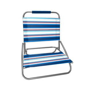 بيع بالجملة كرسي شاطئ خفيف الوزن مخصص قابل للنقل للتخييم في الهواء الطلق كرسي شاطئ معدني قابل للطي منخفض الظهر - Product Image 4