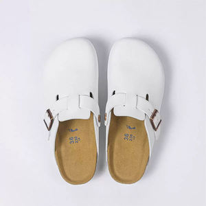 Pantoufles d'<span class=keywords><strong>hiver</strong></span> confortables en cuir véritable et synthétique, à bout rond et fourrure, sandales compensées pour femmes à semelle épaisse, dropshipping - Product Image 1