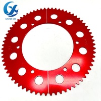 Pignons fendus à chaîne en aluminium #35 d'usinage CNC pour support de kart de toute couleur