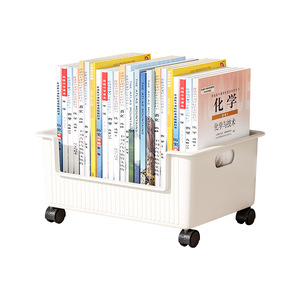 Under Desk <b>Backpack</b> Organizer With Casters Rectangle Office Storage Cart For Students Book Storage Box Trolley Shelf - Product Image 5