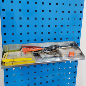Perforated Metal <b>Shelf</b> Rack With Square Holes Tool Hanging Board Small <b>Shelf</b> Material Display Rack Hook - Product Image 1