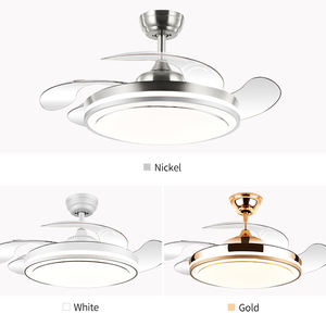 Y010 Control remoto moderno 42 pulgadas sin aspas 110/220V ventiladores de techo con luces lámpara LED diseñador luz con ventilador oculto techo - Product Image 2