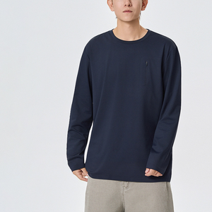 เสื้อยืดแขนยาวย้อนยุคสำหรับผู้ชายเสื้อทรงหลวมลำลองแบบอเมริกัน - Product Image 1