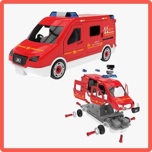 Ensemble de jouets de construction pour enfants, voiture de police à assembler manuellement, puzzle, camion de pompiers, <span class=keywords><strong>ambulance</strong></span>, voiture <span class=keywords><strong>express</strong></span>, blocs de construction - Product Image 5