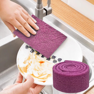 Thickened Diamond Abrasive Scouring Pad Rectangle Solid Color Dishcloth Pot Scrubber Rust Remover Cuttable - Product Image 1