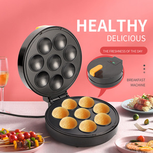 7 Hole Round Cake Maker Non Stick Coating Home Breakfast <b>Machine</b> 110V For DIY <b>Pancake</b> Making - Product Image 1