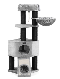 Pet <strong>Cat</strong> Scratching <strong>Tree</strong>, Modern Luxury Scratcher <strong>Cat</strong> Climbing <strong>Tree</strong> <strong>Wood</strong> <strong>Cat</strong> <strong>Tree</strong> with Scratching Posts - Product Image 2